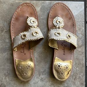 Jack Rogers gold sandals *GREAT CONDITION*